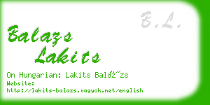 balazs lakits business card